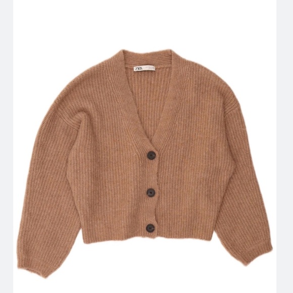 Zara Women's Brown Knit Cardigan - Picture 2 of 8
